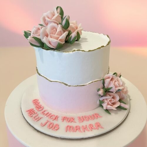 Minimal Flower Cake Design
