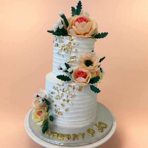2 Layer Wedding Cake 2