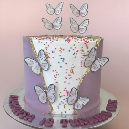 Butterfly cake purple