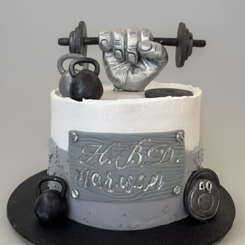 gym inspired cake