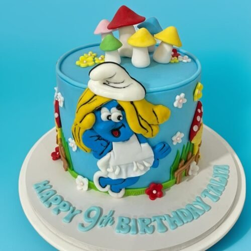 Smurfs Theme Cake