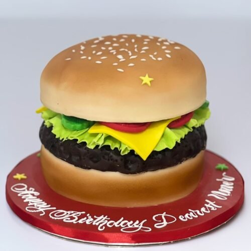 3d burger cake