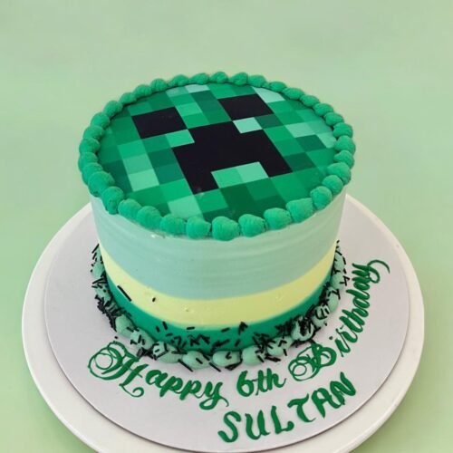 Minecraft Creeper Cake