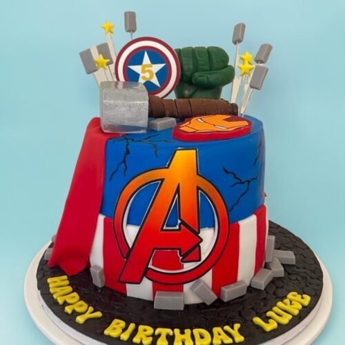 Avengers Theme Cake