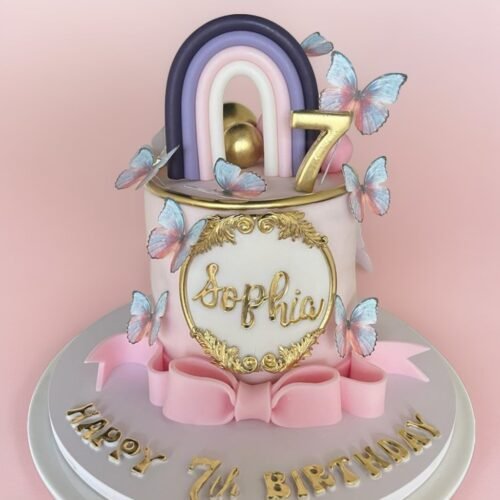 Rainbow Butterfly Cake