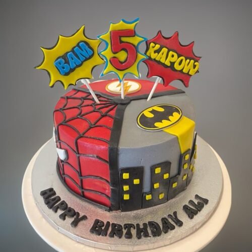 Super Hero Theme Cake