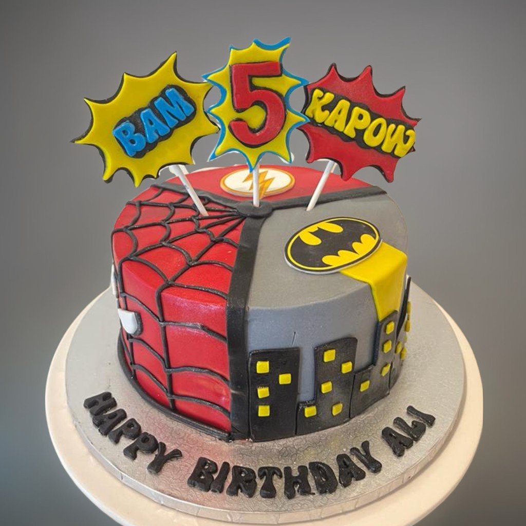 Super Hero Theme Cake