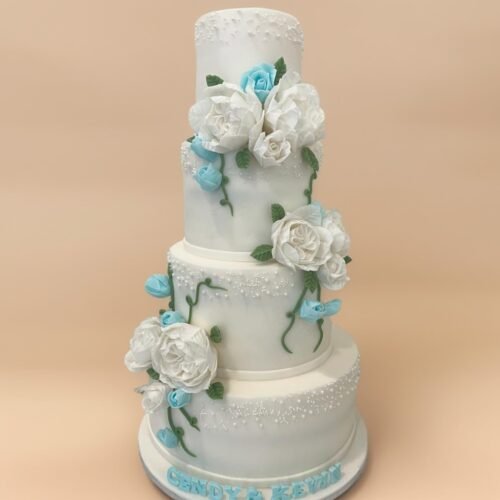 Flower Wedding Cake 4 Layer