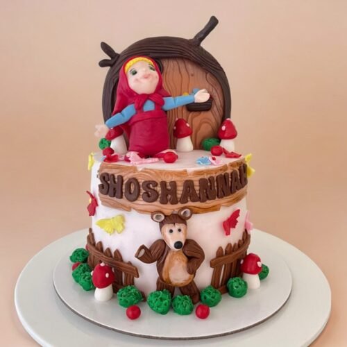 Masha and Bear Theme Cake