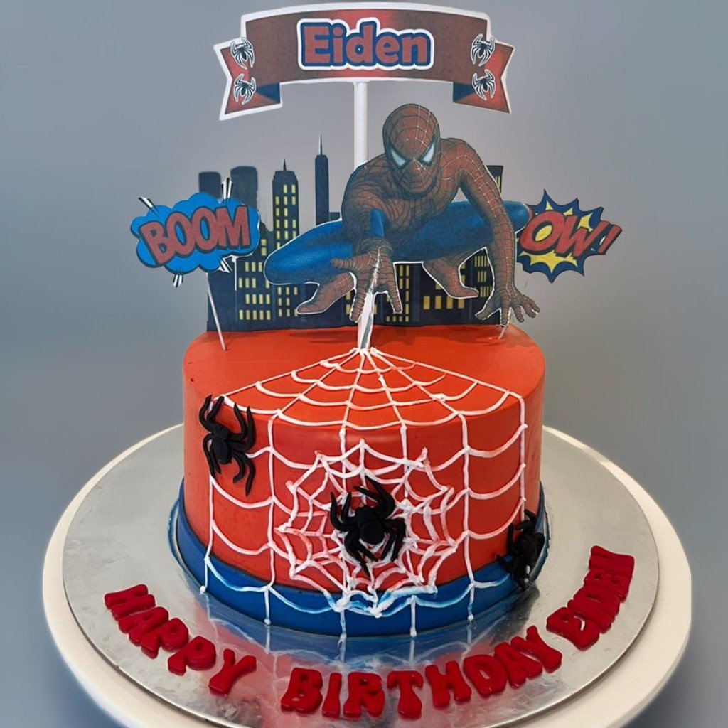 Spiderman Web Cake