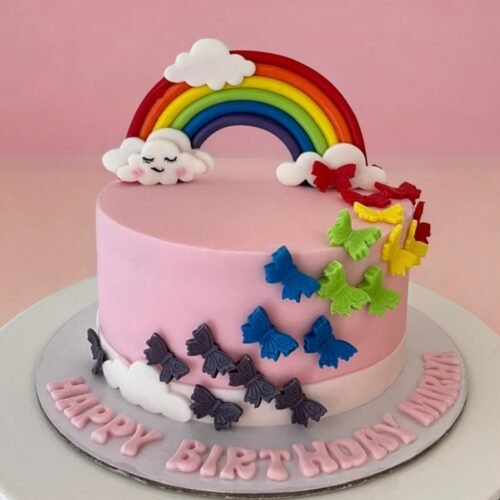 Rainbow Butterfly Cake