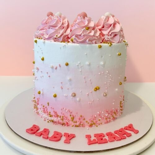 Baby Girl Cream Cake