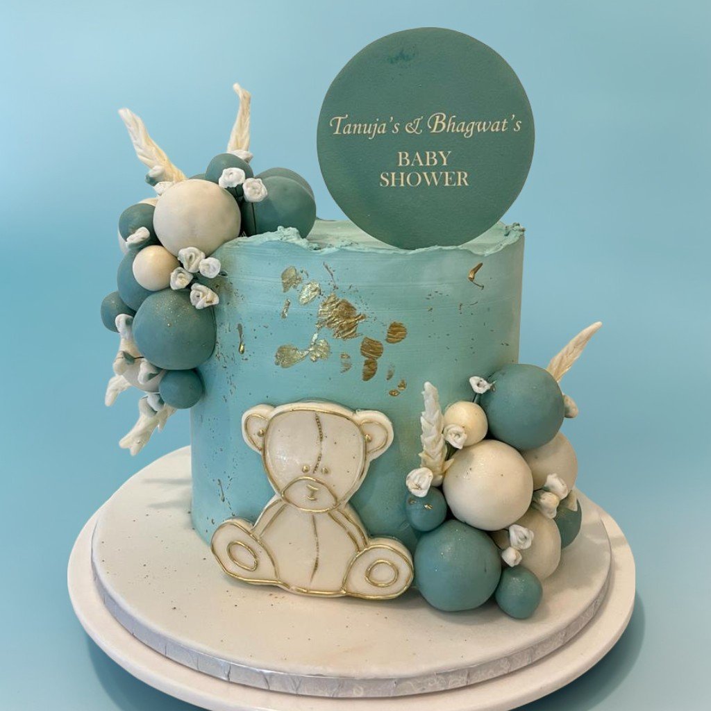 Blue Bear Theme Cake