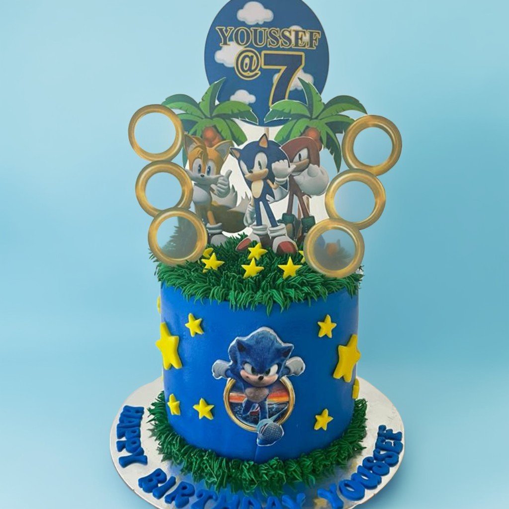 Sonic Theme Cake