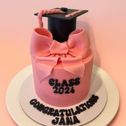 Graduation Cake Pink