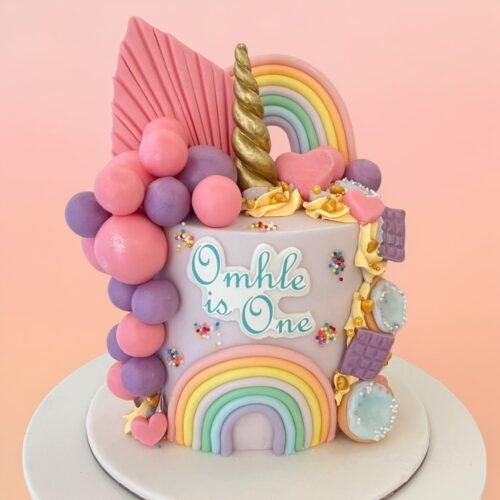 unicorn candy cake