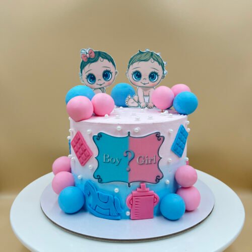 Gender Reveal Cake Theme