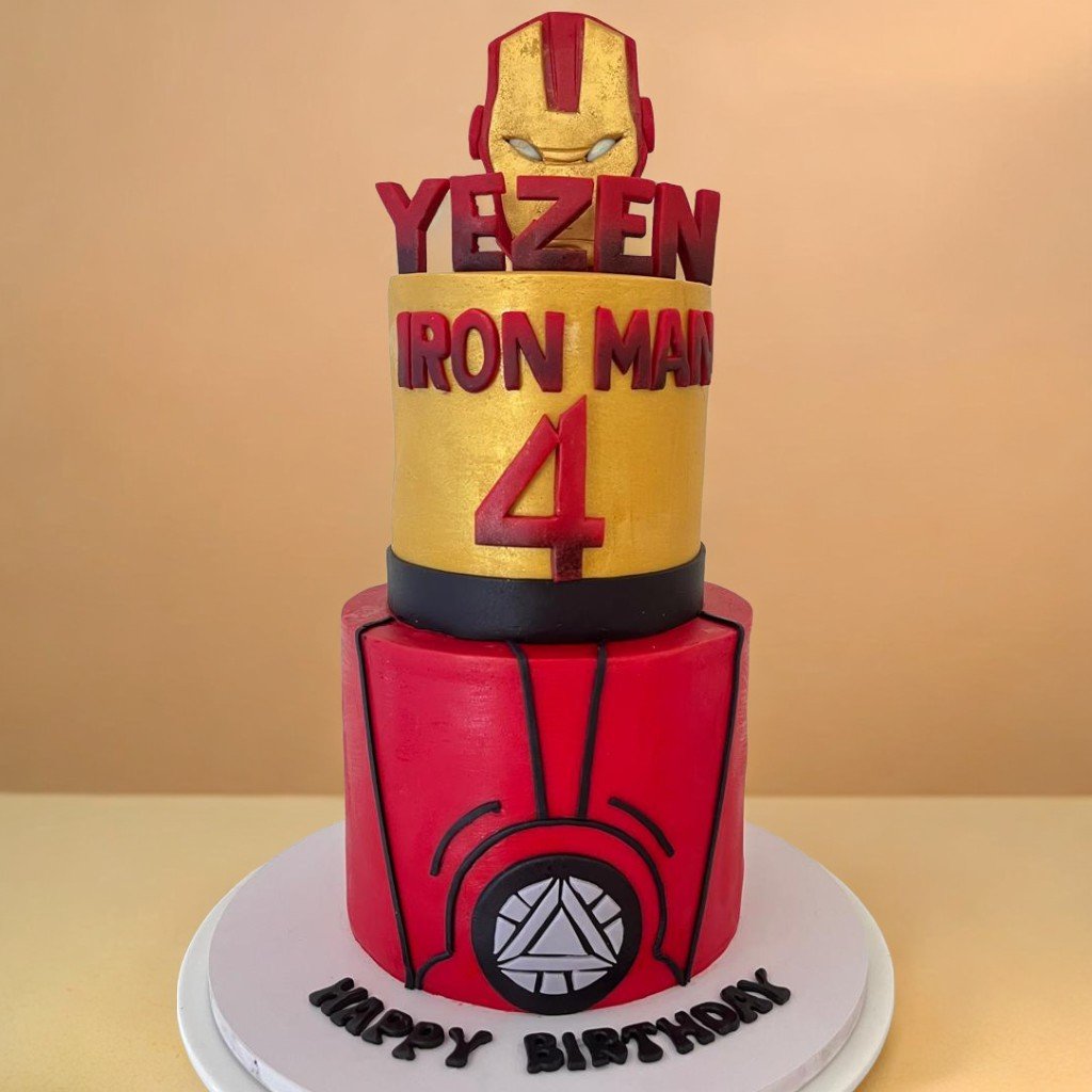 Iron man cake 2 layer