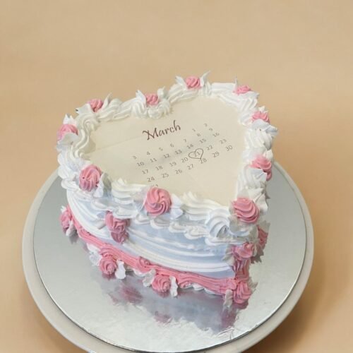 Burn-away Cake White Floral