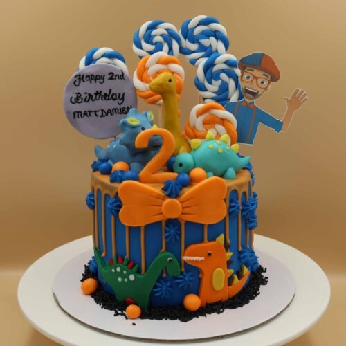 Blippi Theme Cake 3