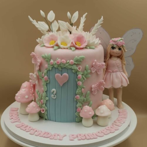 Cute Fairy Pink Cake