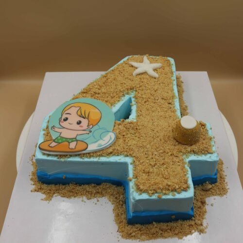 Number 4 Summer Theme Cake