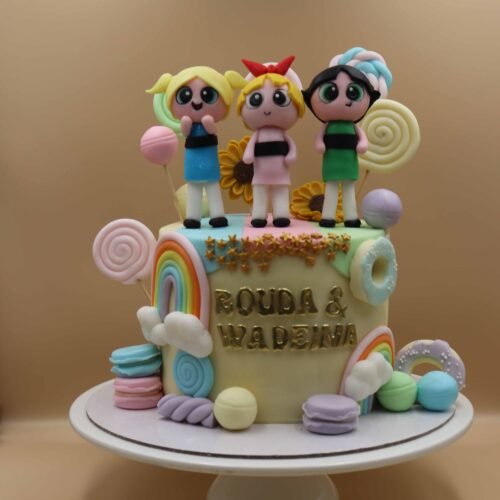 Powerpuff Girls Theme Cake