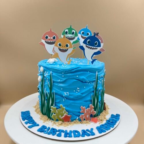 Baby Shark Design Cake