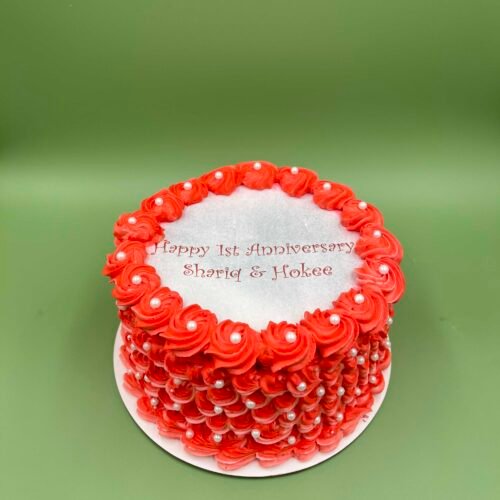 Burn-away Red Cream Cake