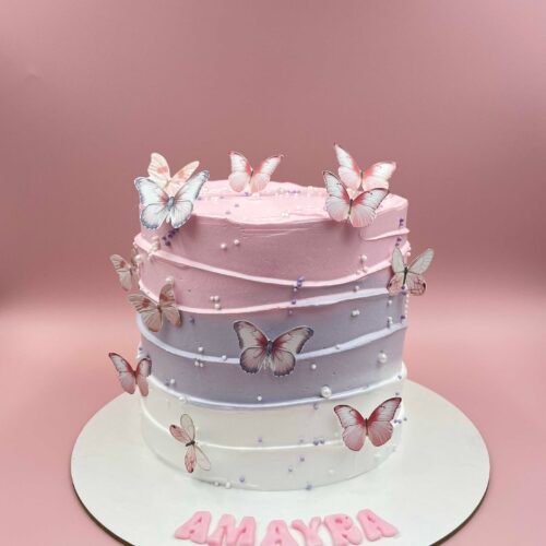 Butterfly Theme 3 Cake