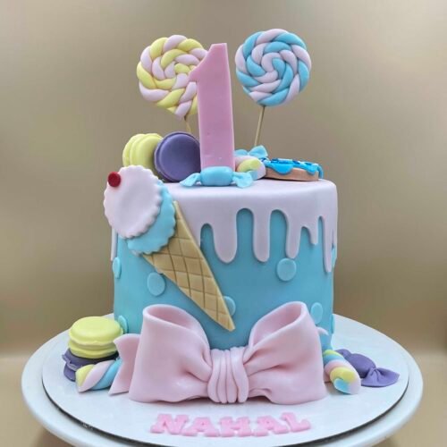 Candy Land Ribbon Cake