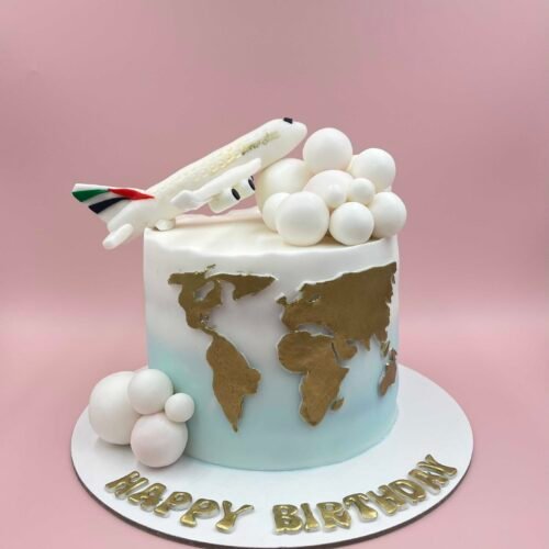 Emirates Flight Theme Cake