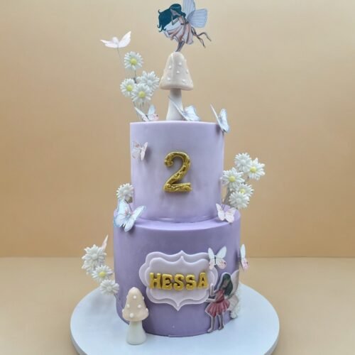 Mushroom and Butterfly Cake
