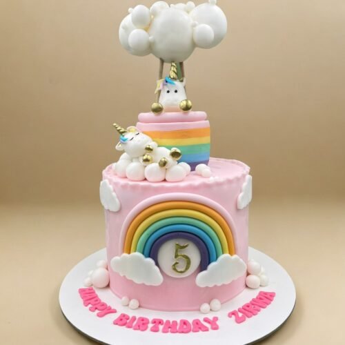 Rainbow Unicorn Cake