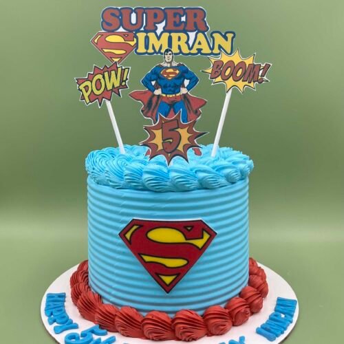 Super Man Theme Cake