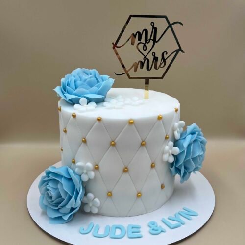 Wedding Blue Cake