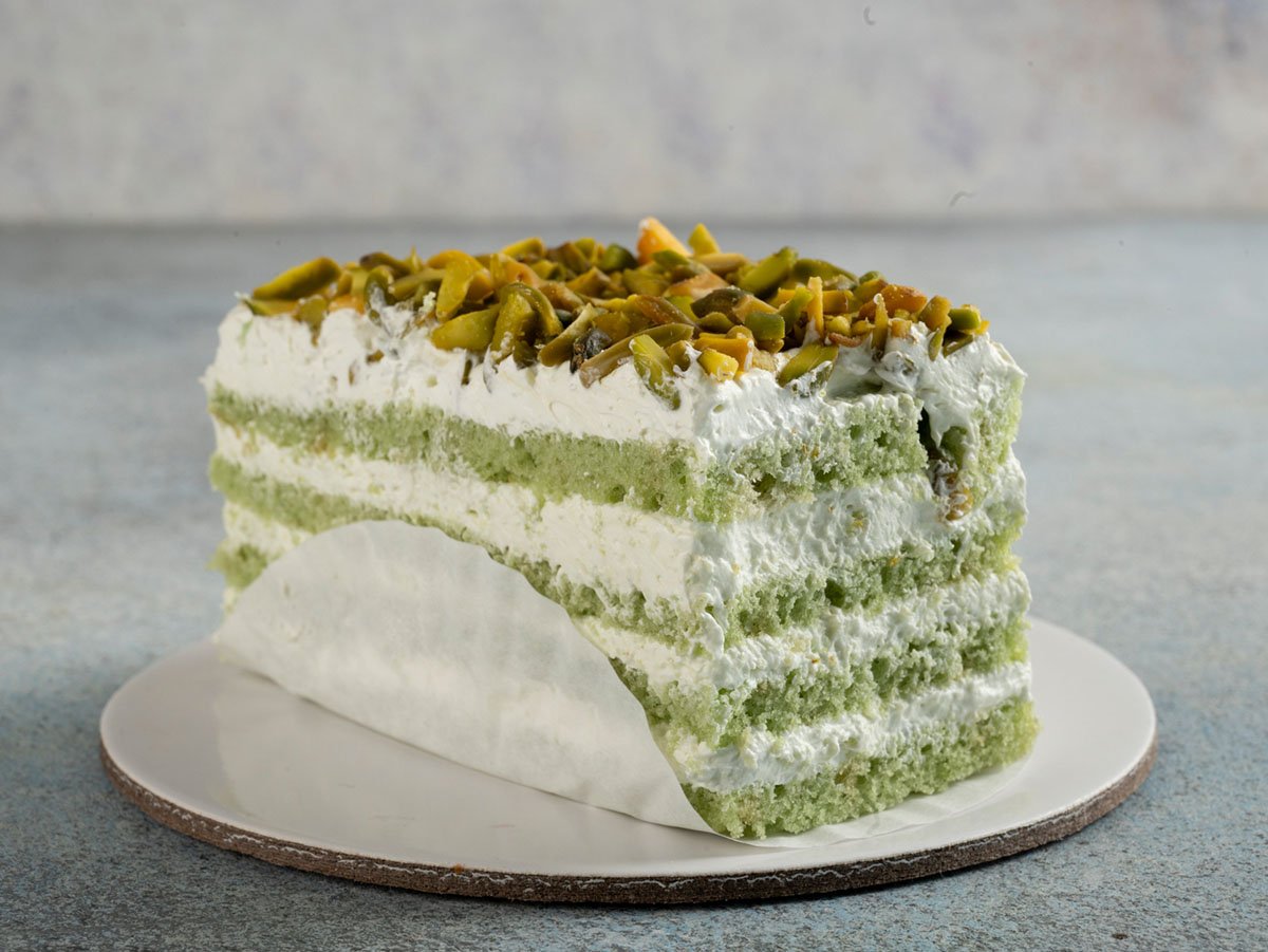Pistachio Sliced Cake
