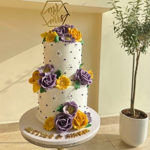 2 Layer Floral Cake