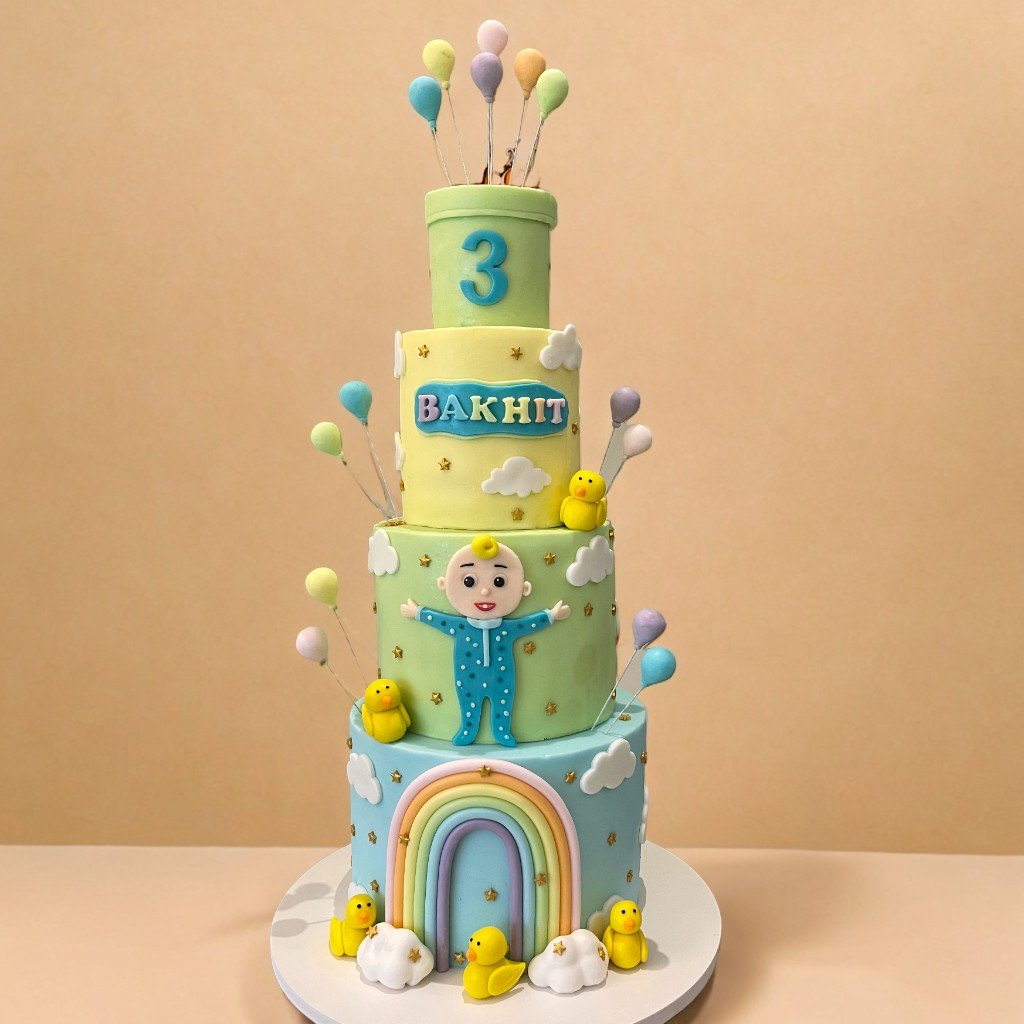3 Layer Cocomelon Cake