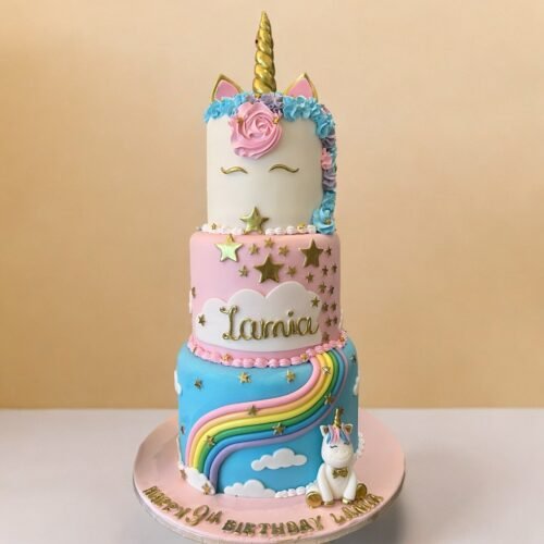 3 Layer Unicorn Cake
