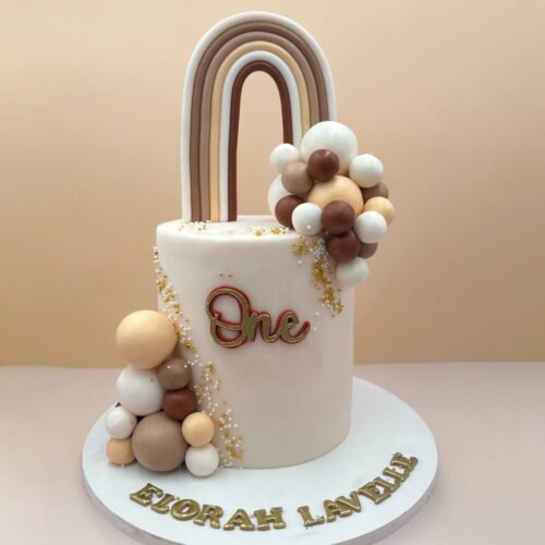Beige Pearl Cake
