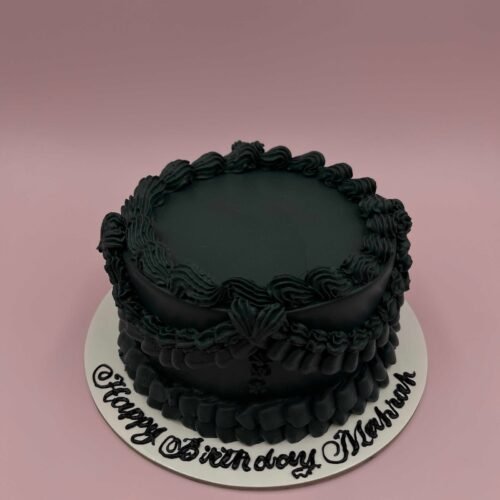 Black Round Cake
