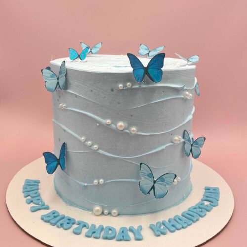 Blue Butterfly Cake