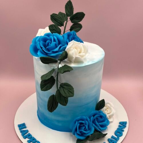 Blue Flower Cake