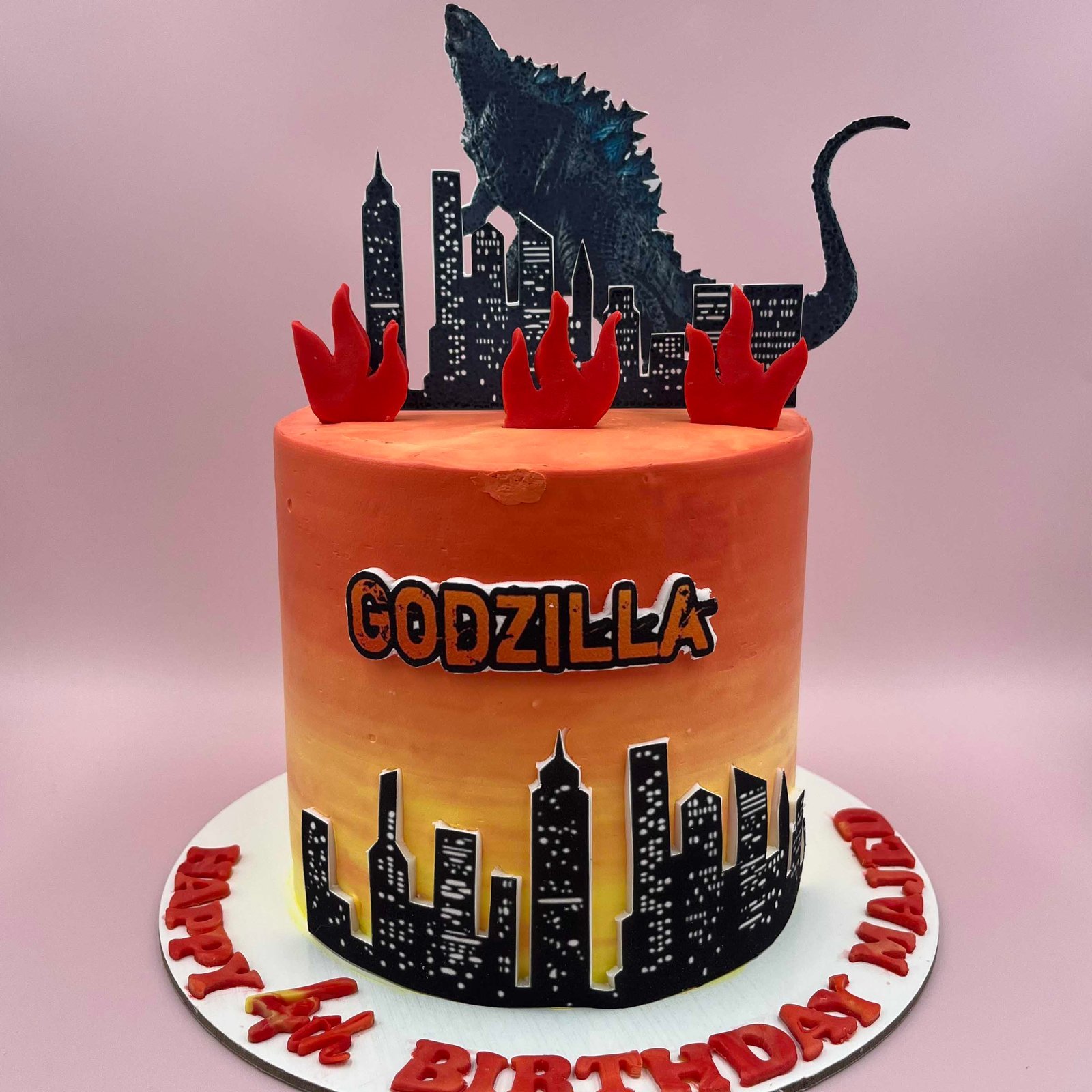 Godzilla Fire Cake