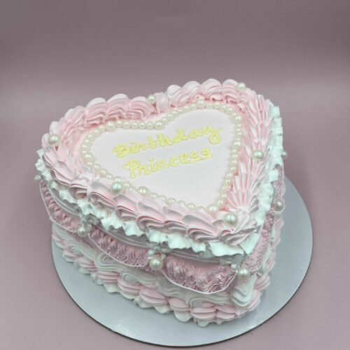 Heart Princess Pink Cake