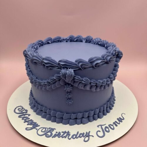 Purple Round Cream Cake
