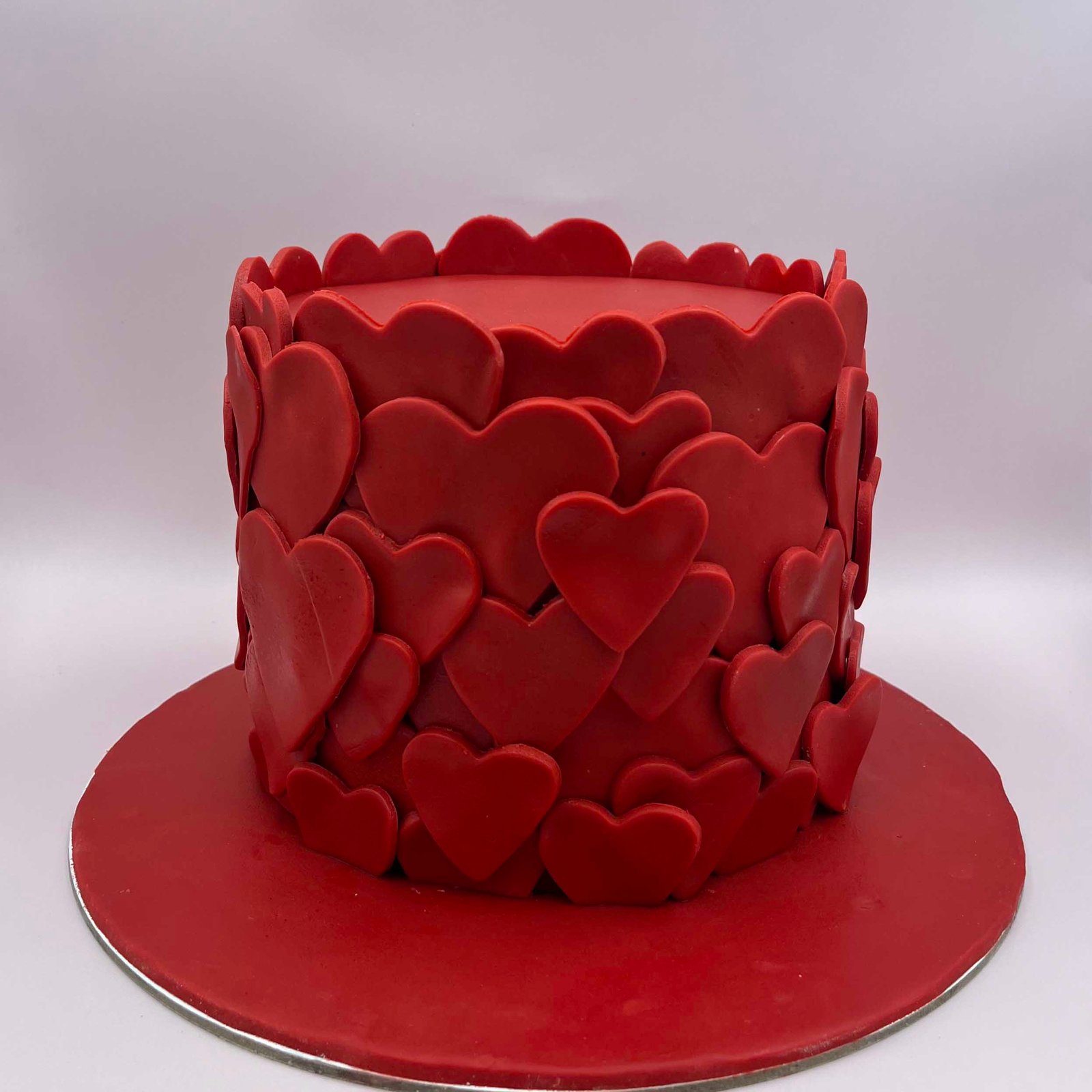 Red Heart Design Cake