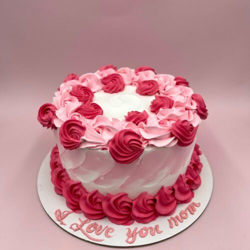 Red Pink Cream Cake
