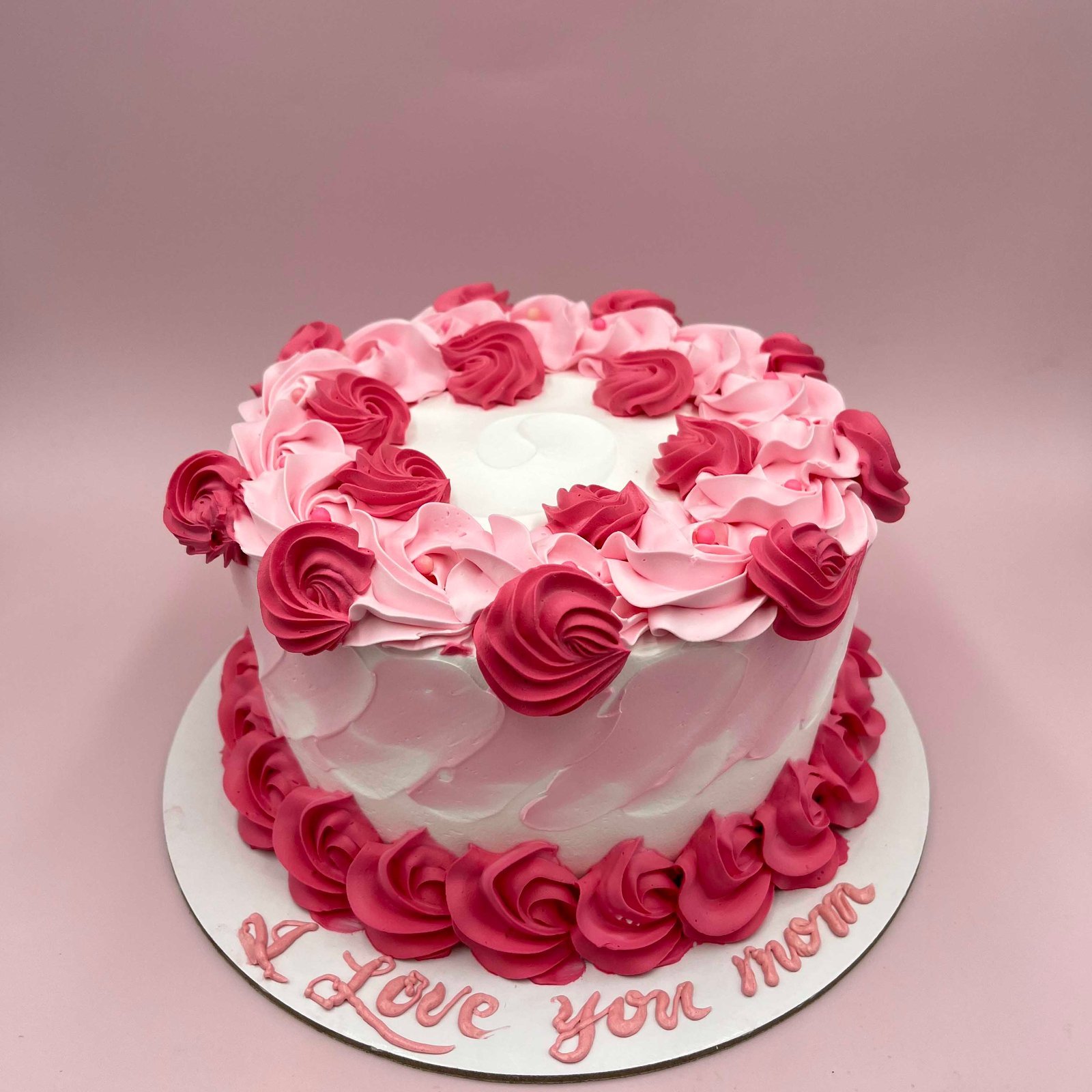 Red Pink Cream Cake